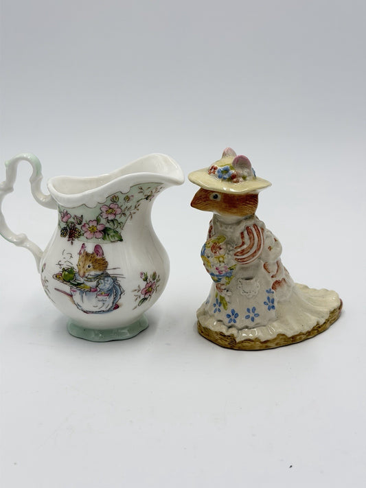 Royal Doulton Brambly Hedge Tea Service Creamer & Poppy Eyebright Set