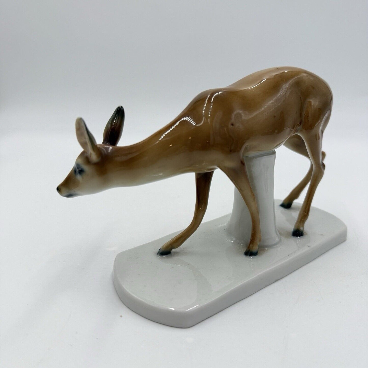 Hummel Incised Stamped Crown Porcelain 1935 Glazed Deer Figurine Antique Germany