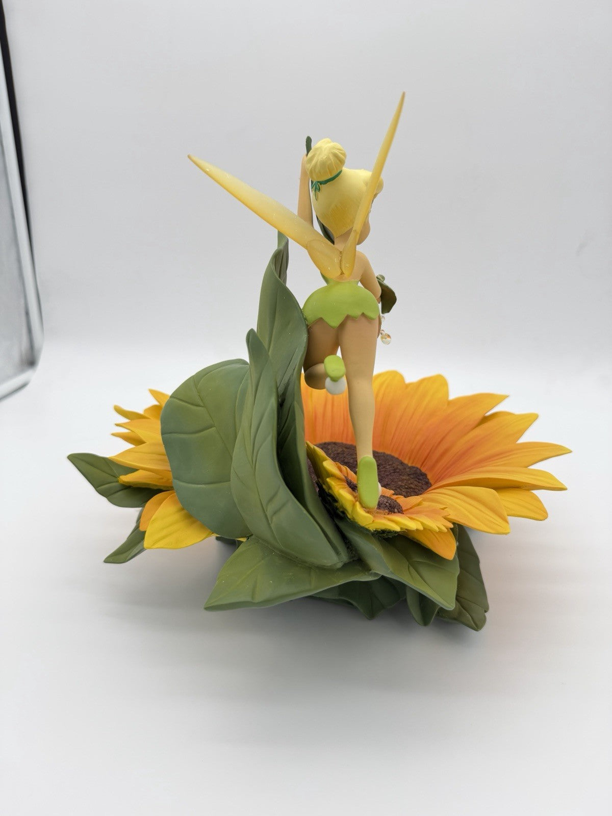 Rare Disney Store Tinkerbell Sunflower Bird Bath Resin Large Home & Garden Boxed