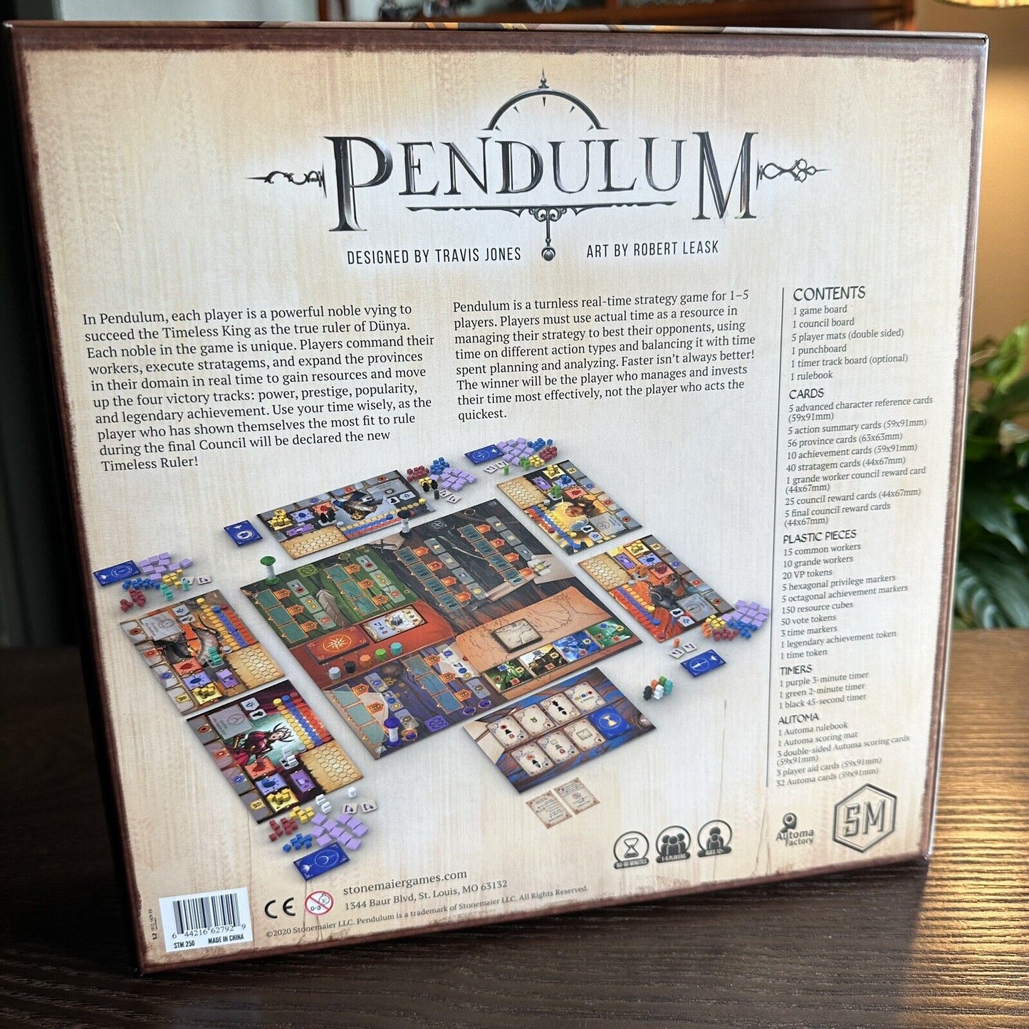 Stonemaier Pendulum Board Game Real Time No Turns 1-5 Players First Print