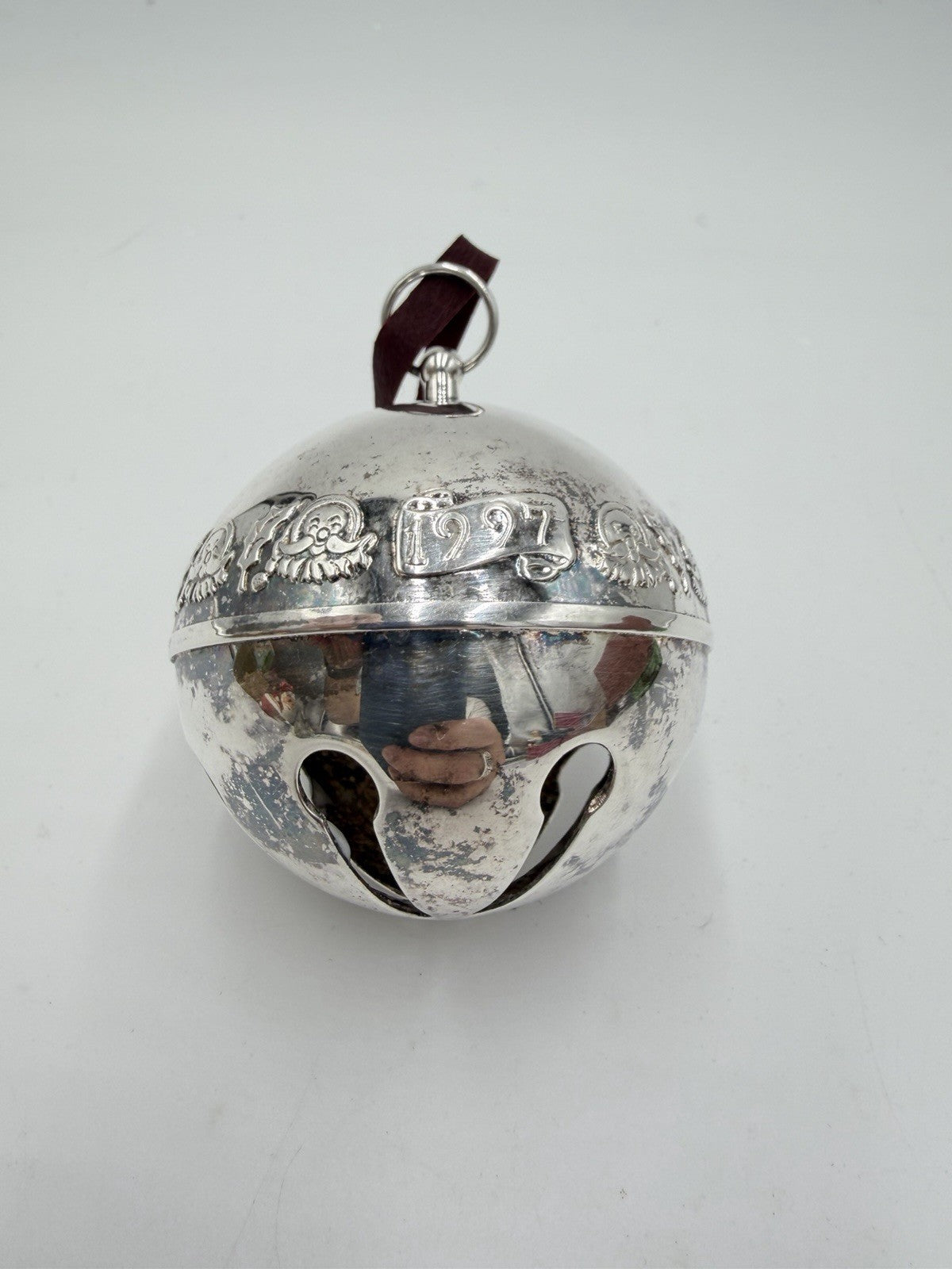 Vintage Wallace Silversmith's 1997 Annual  Sleigh Bell Ornament Silverplate