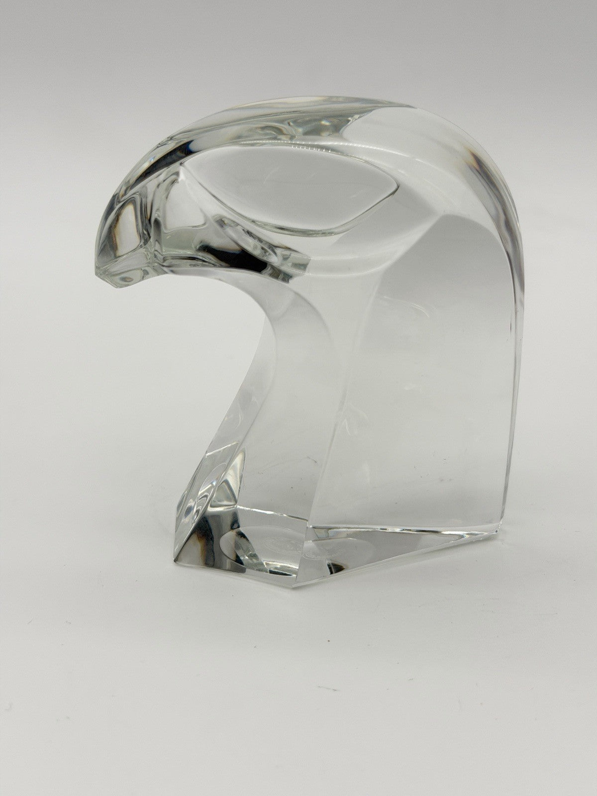 Saint Louis St Louis France Art Crystal Eagle Head Paperweight 3.5" Figurine