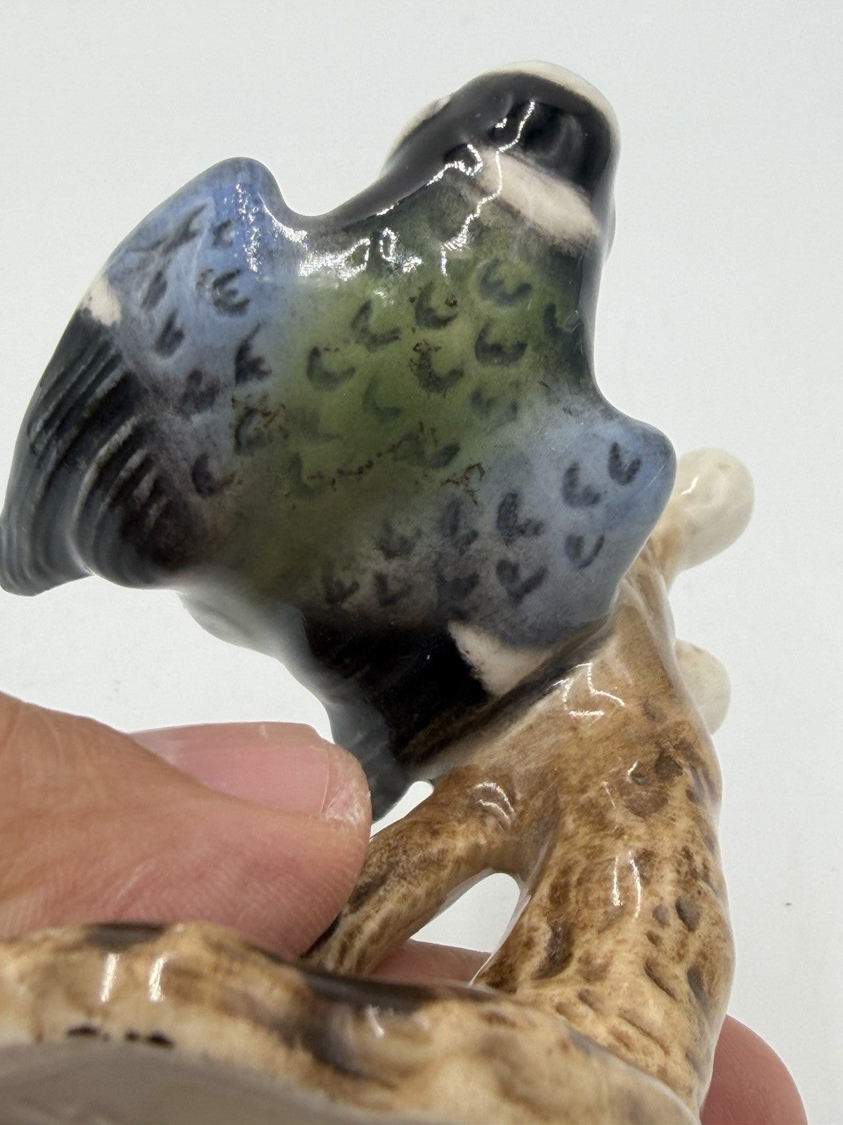 Vtg Goebel Hummel Blue Titmouse Bird Porcelain Figurine W.Germany CV64 Sticker