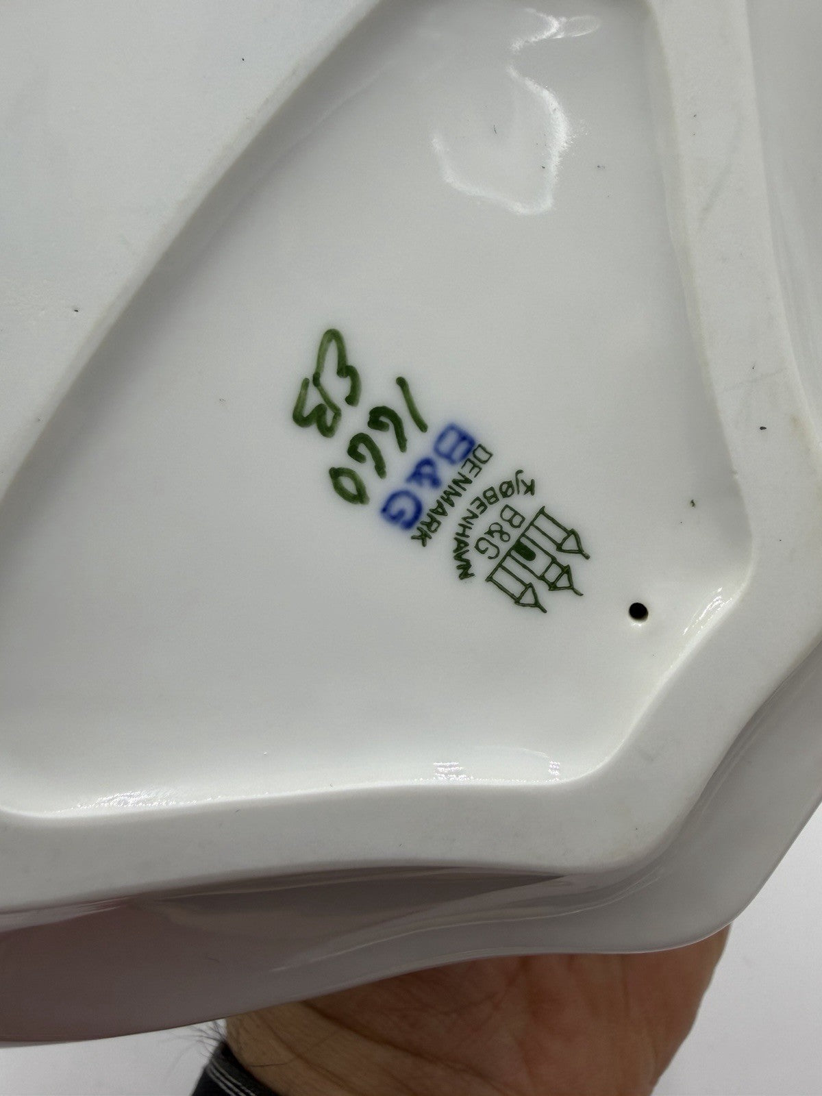 Vintage Bing & Grondahl Lily Pad Dish Art Nouveau Meditation of Nude Boy # 1660