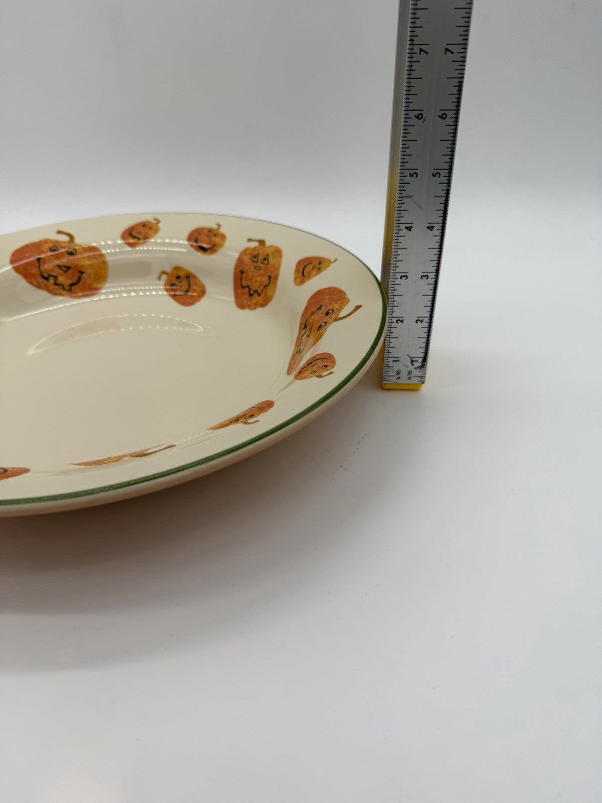 Longaberger Pottery Pumpkin Faces Happy Halloween Treats Large Bowl