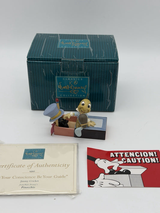 WDCC Disney Jiminy Cricket Figurine Let Your Conscience Be Guide New W/COA
