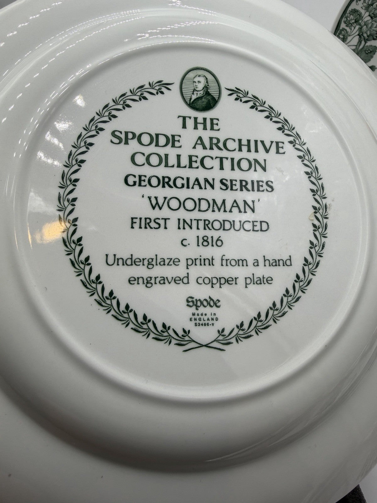Spode England Porcelain Archive Collection Woodman & Rural Scenes Dinner Plates