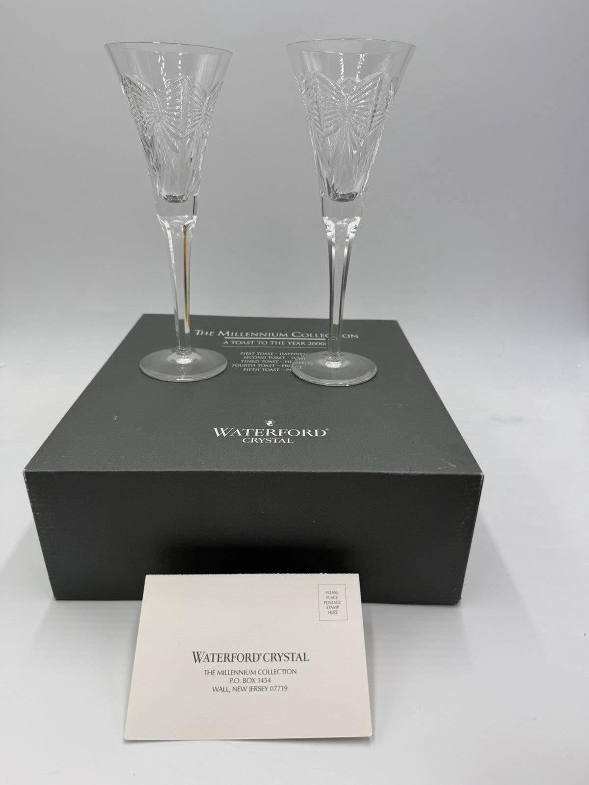 Waterford Crystal The Millennium Collection Happiness A toast to the year 2000
