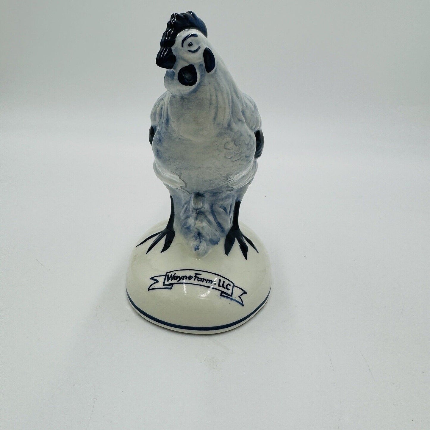 Delft Holland Pottery 701 Cobalt Blue White Chicken Hen Porcelain Figurine 5x6”