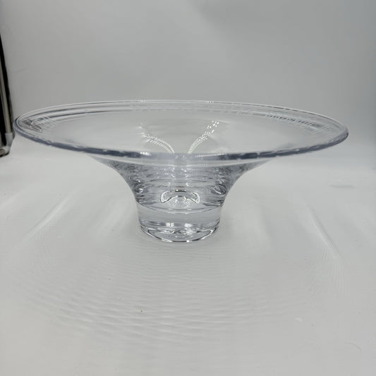 Simon Pearce Bless Bless This Home Love & Laughter Crystal Centerpiece Bowl 14"