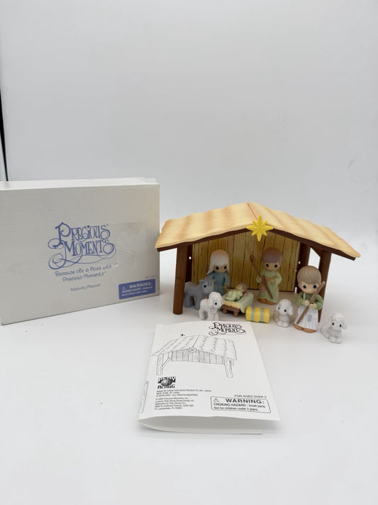 Vintage Avon Precious Moments 2002 Christmas Nativity Play Set Complete