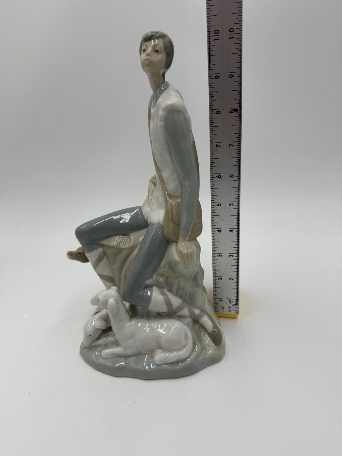 Large Nao By Lladro Spain Porcelain Shepherd Boy 10”H Figurine Early Retired