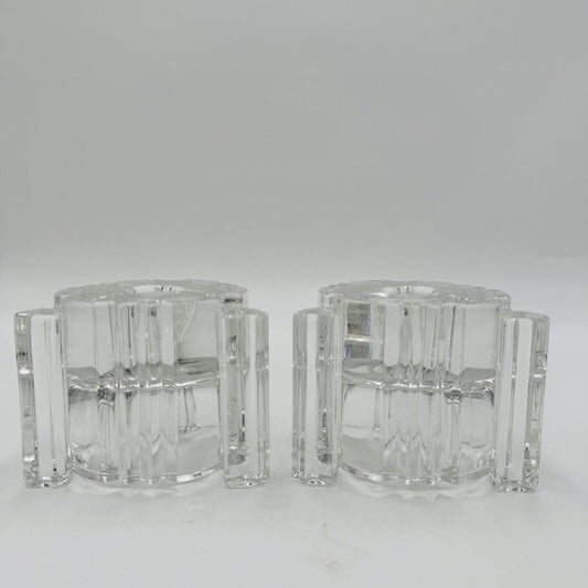 Vintage Set of 2 Lenox Fine Crystal Votive or Candle Stick/Tapper Holders