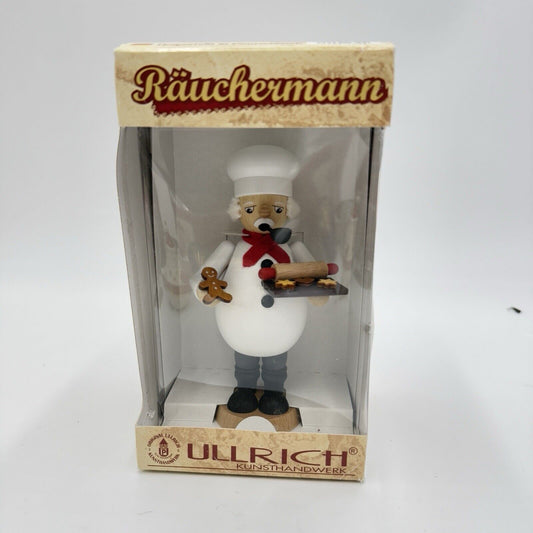 Räuchermann Ullrich Figurine Chef Baker Seasonal Schult Germany Smoker Wood