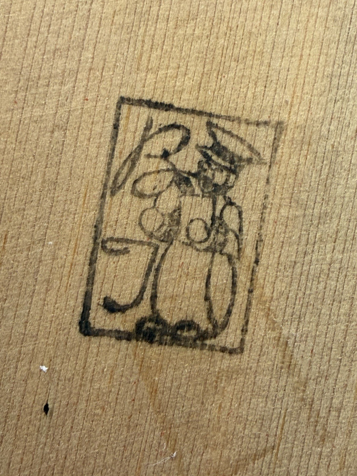 vintage Erzgebirge German wooden incense smoker chimney sweeper Folk Art 4”H