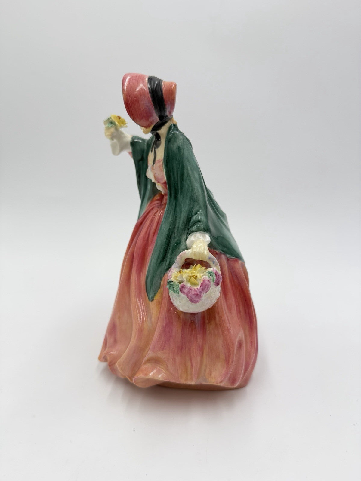 Large Royal Doulton England Porcelain Lady Charmian W/flowers HN 1949 8"H Figure