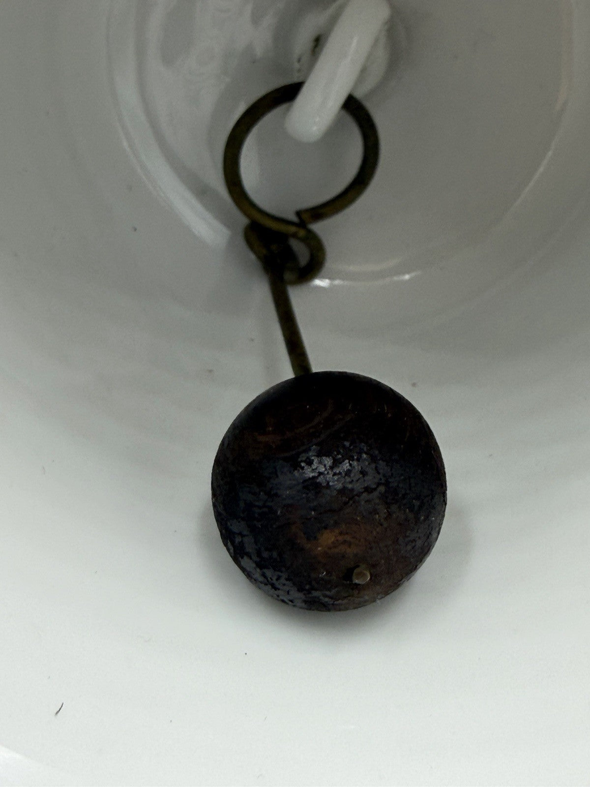 Antique 19thC Meissen Porcelain Hand Painted Birds Bell Porzellan Glocke German