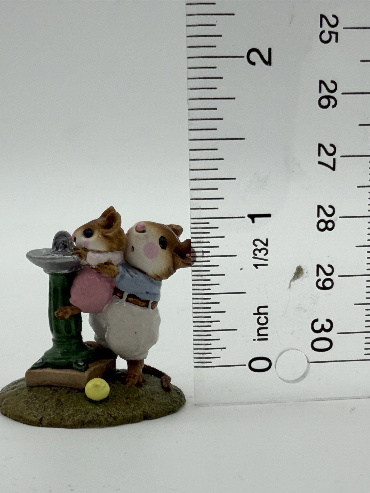 Vintage Wee Forest Folk Little Squirt M-181 Mouse Mice Pink Girl Rare Figurine