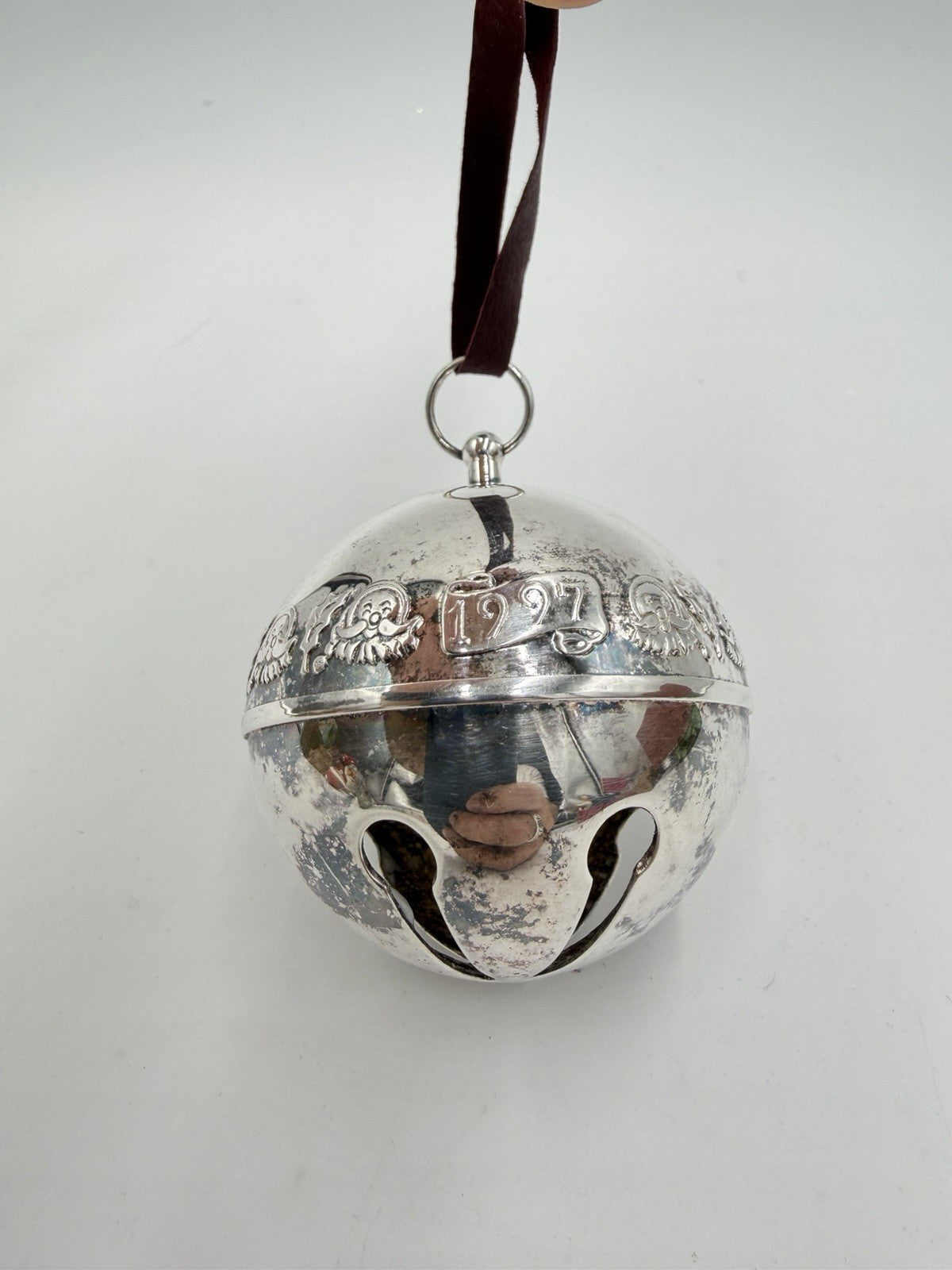 Vintage Wallace Silversmith's 1997 Annual  Sleigh Bell Ornament Silverplate