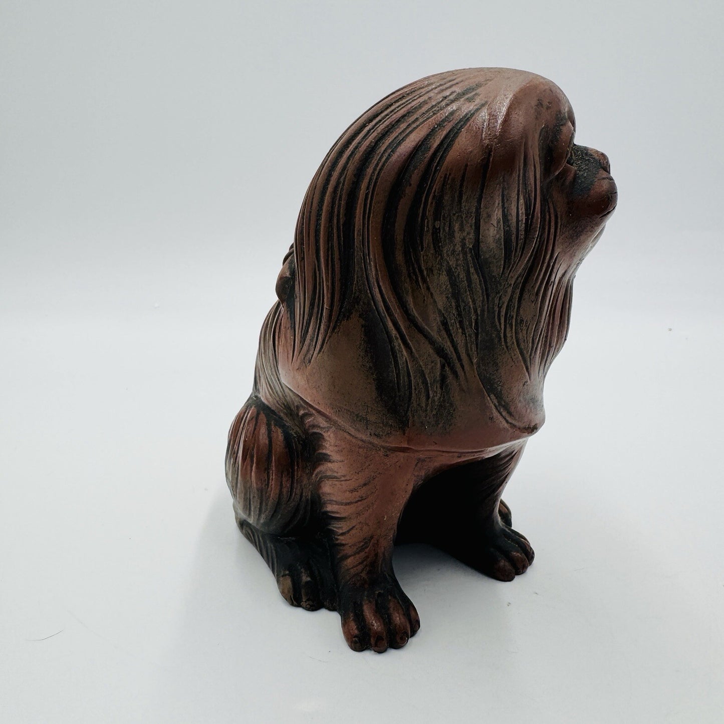 Antique Bizen ware Pottery Okimono Sculpture Chin-Inu Dog Figurine Japanese