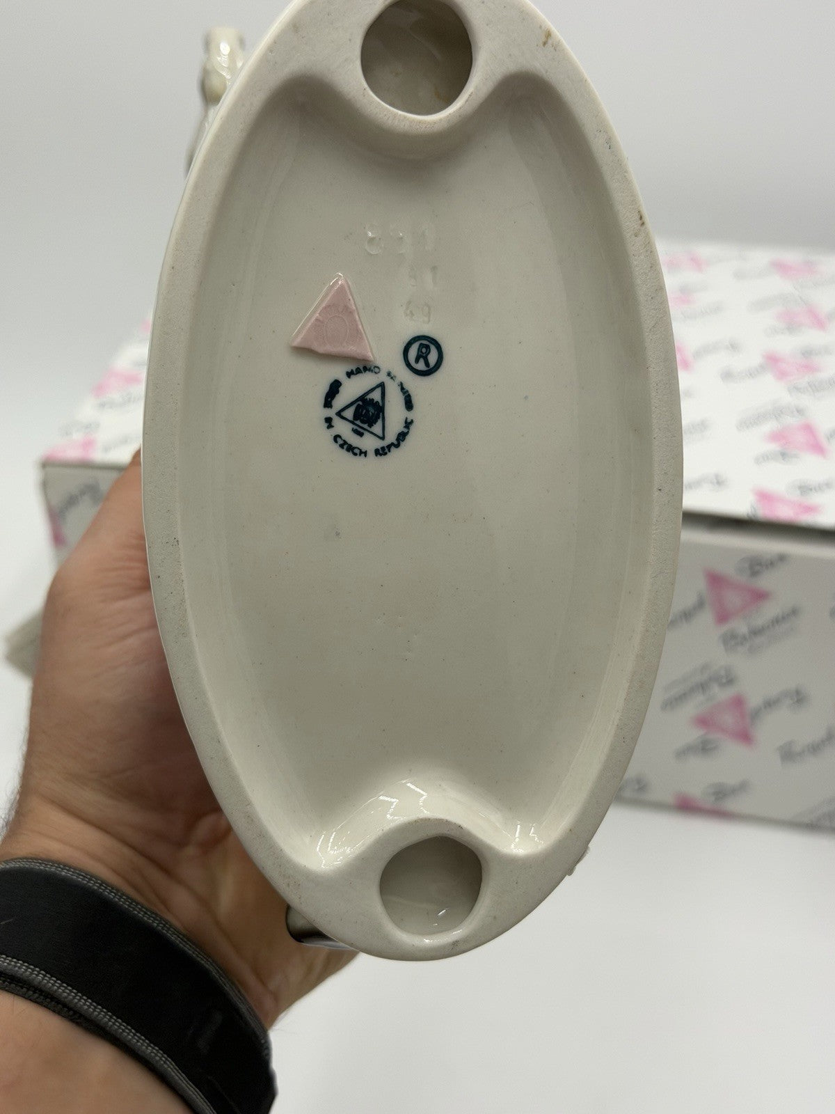 Vintage Royal DUX Bohemia Porcelain Horse Figurine 12”H Czech Republic W/box