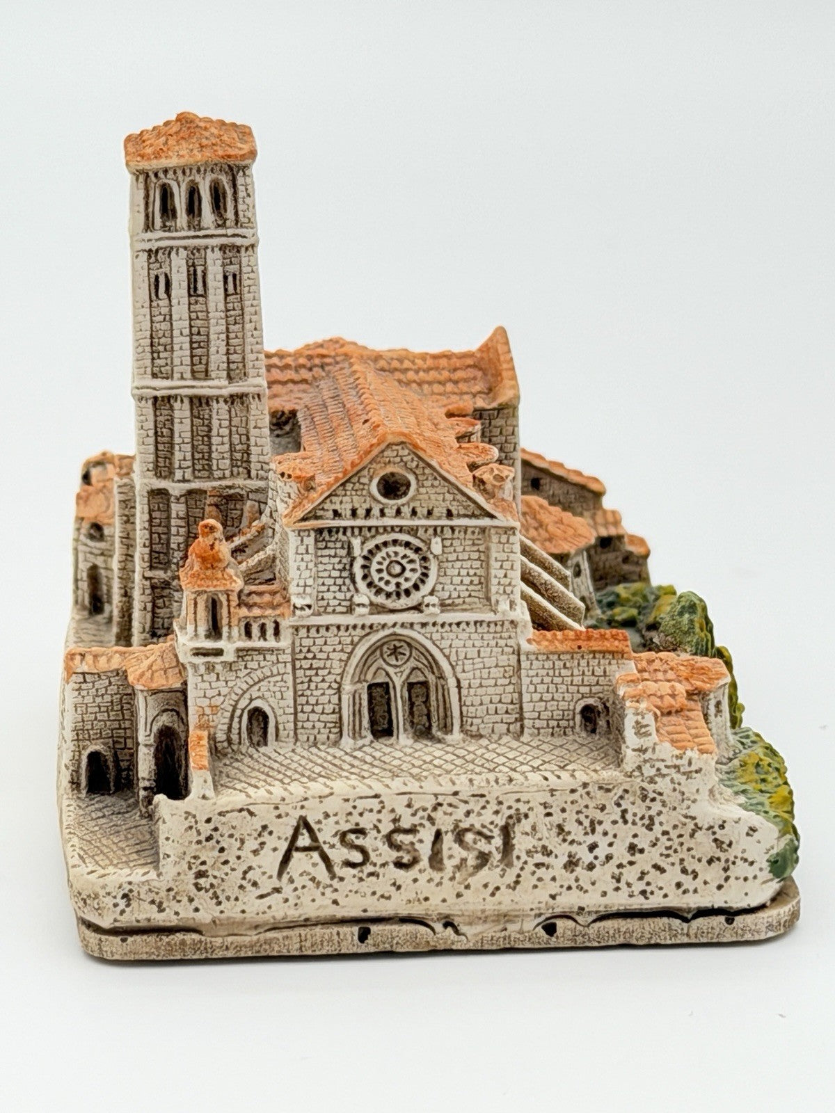 Assisi Italy Cathedral of San Rufino Miniature Hand Painted Building Vintage
