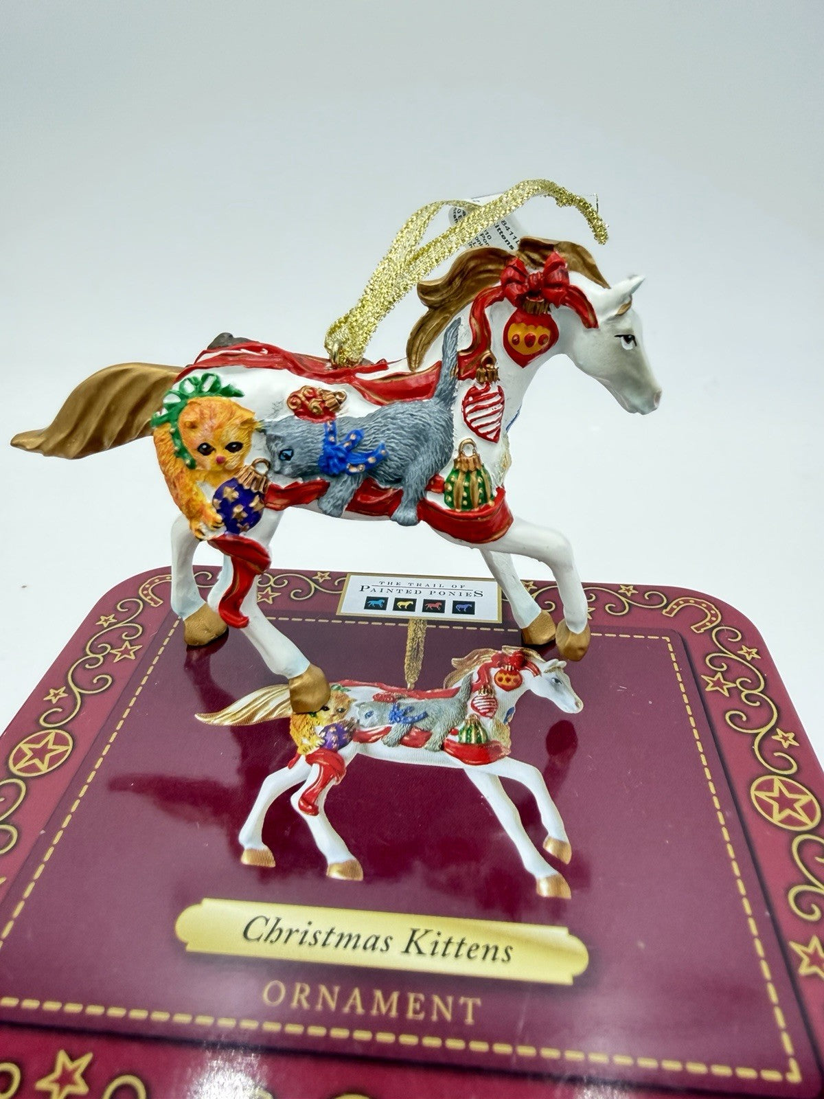 The Trail Of The Painted Ponies Ornament Christmas Kittens Horse 2009 Rare W/box