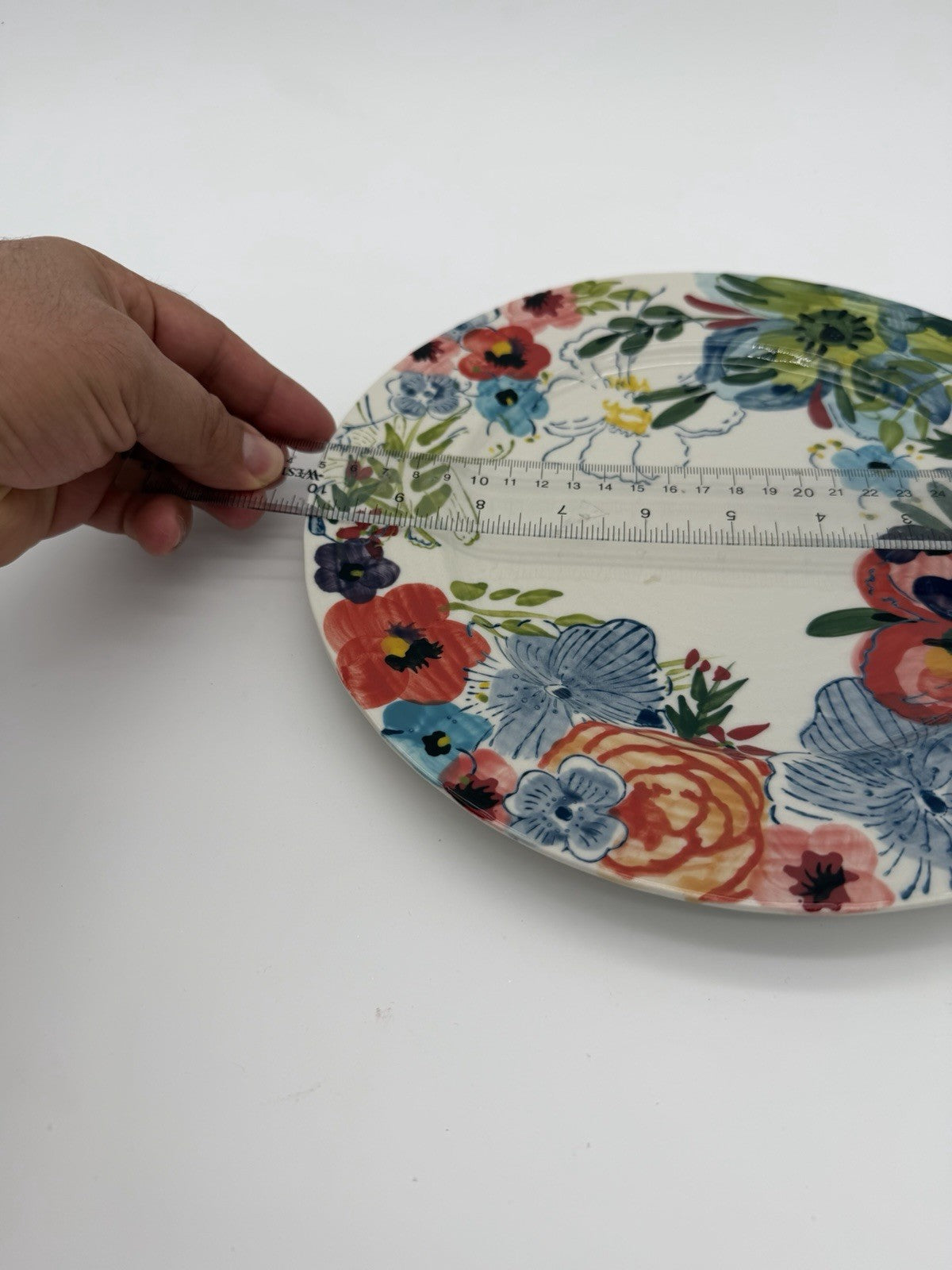 Anthropologie Art Pottery Sissinghurst Castle Estudio Flores Dinner Plate 10.5”