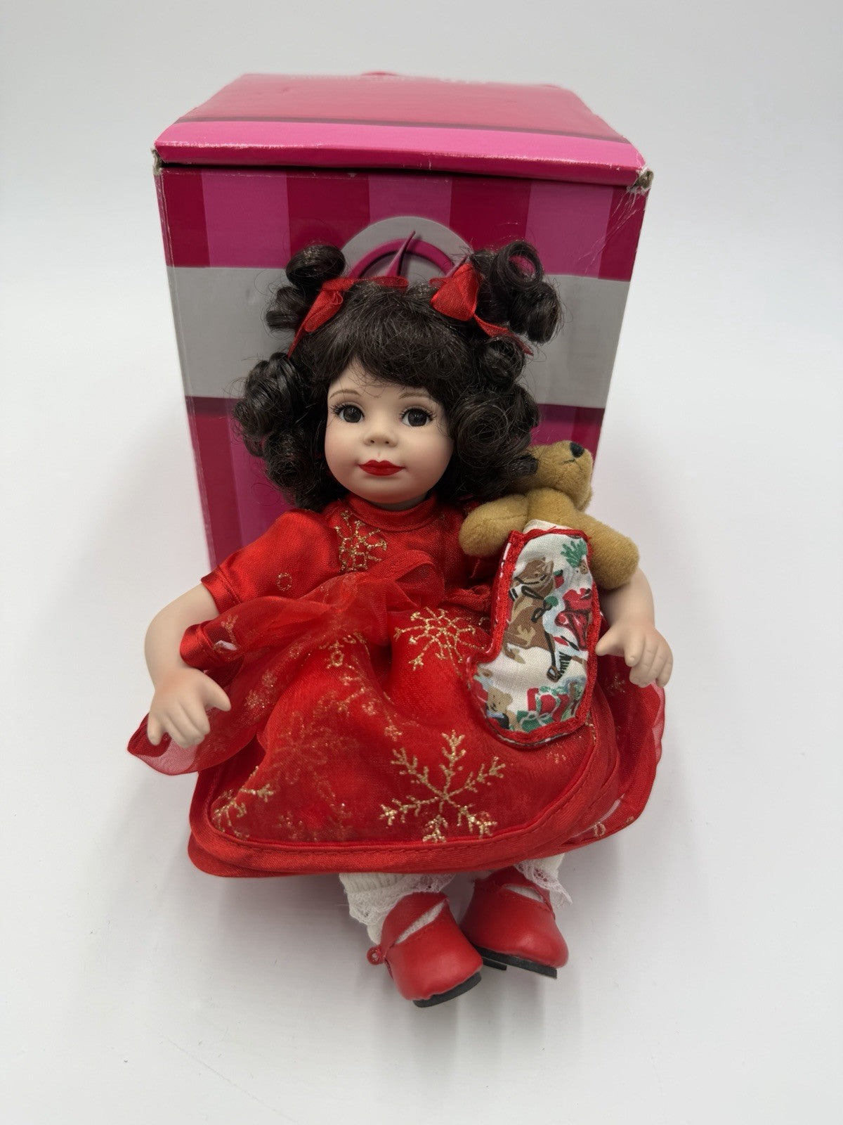 Marie Osmond Fine Collectibles Baby Annette Holiday Tiny Tot  Porcelain Doll