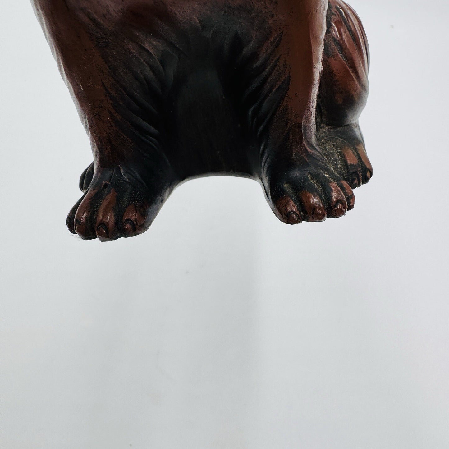 Antique Bizen ware Pottery Okimono Sculpture Chin-Inu Dog Figurine Japanese