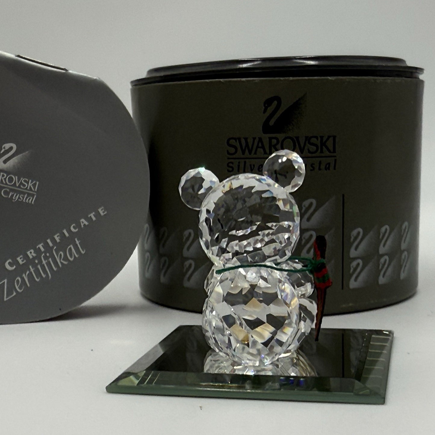 Swarovski Crystal KRIS BEAR Honey Pot w/ Bumble Bee Box /COA /glass Display