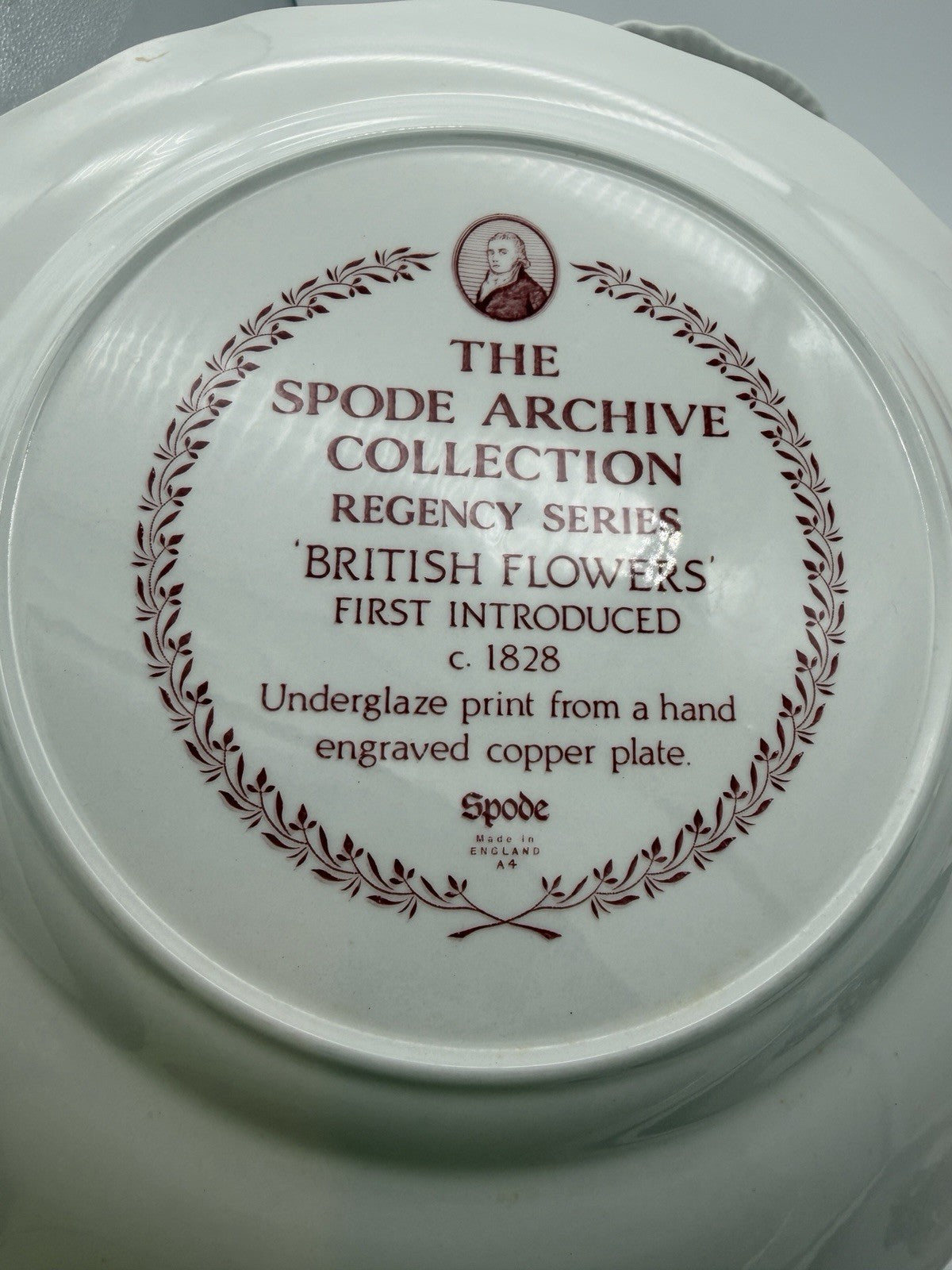 Spode Porcelain Archive / Blue Room  Collection British Flowers 10.5” Plates 2