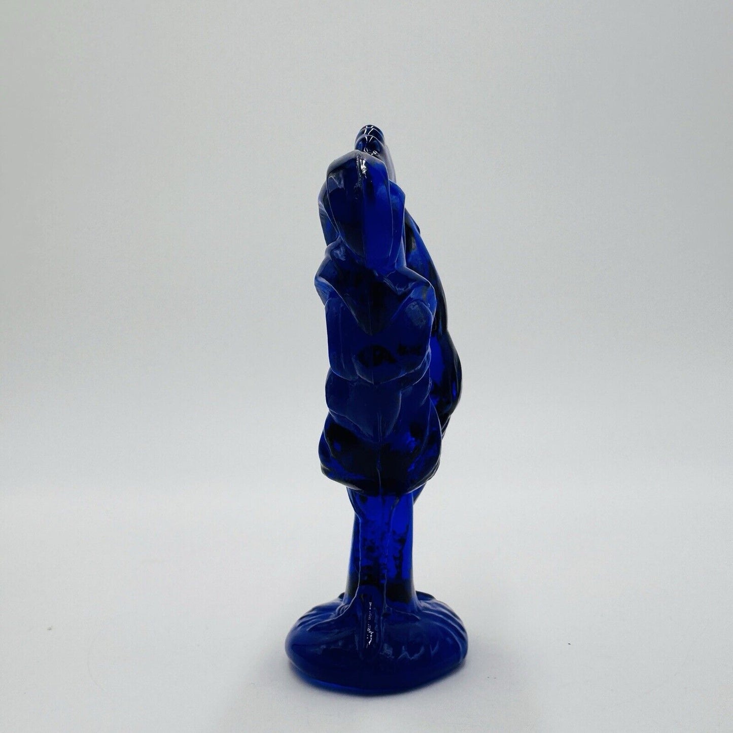 Westmoreland Art Glass Cobalt Blue Rooster Figurine 4” Vintage MCM