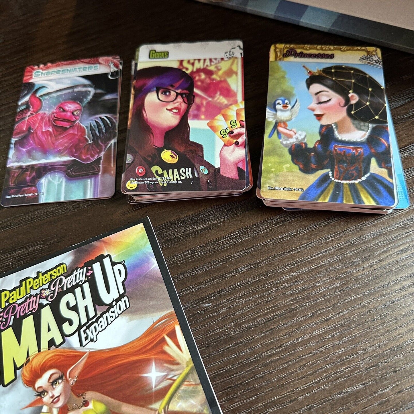 AEG Smash Up Expansion Big Geeky Box Base Game Plus Extra Cards & Pretty Pretty