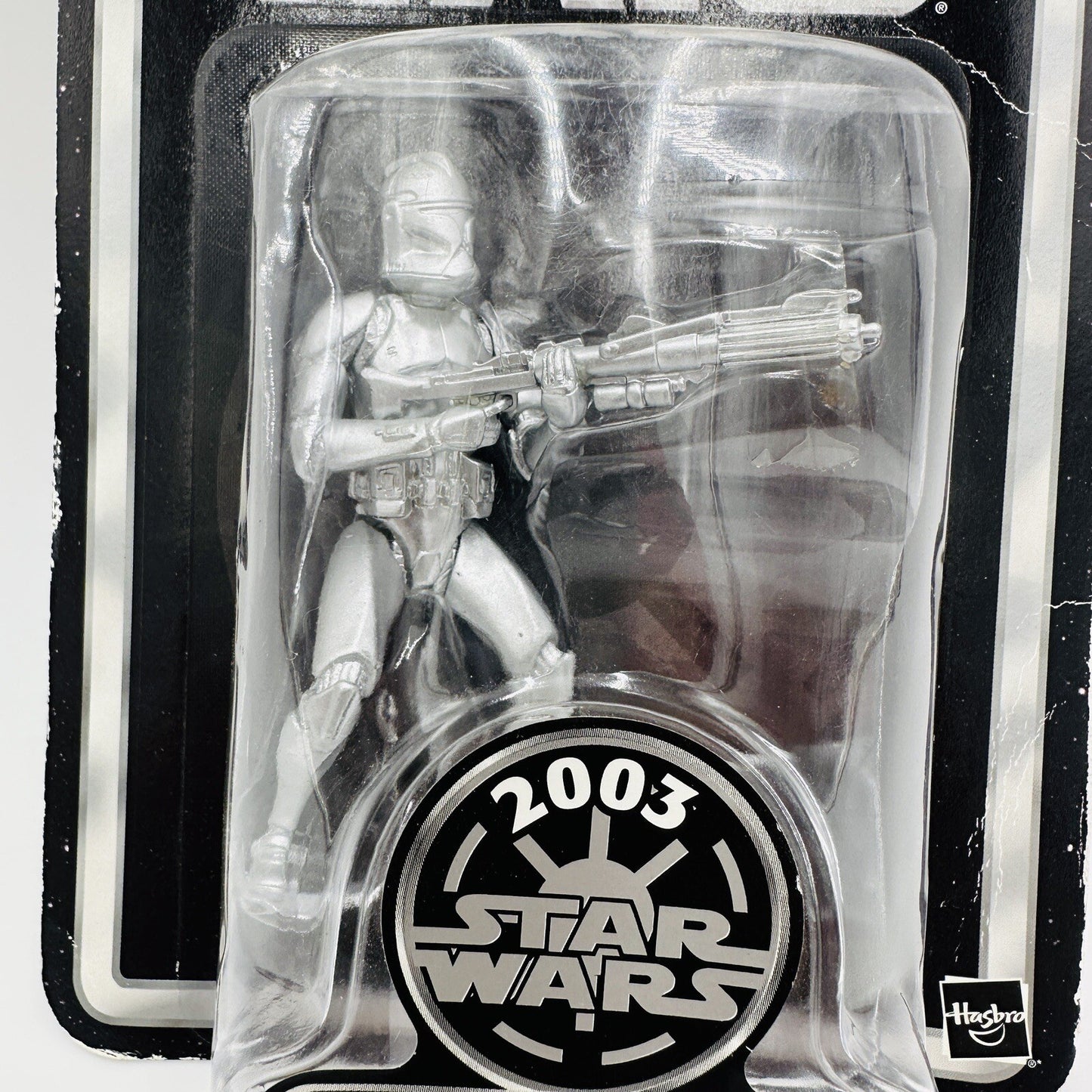 Star Wars Action Figure Silver Anniversary Clone Trooper 2003 In Box Collectible