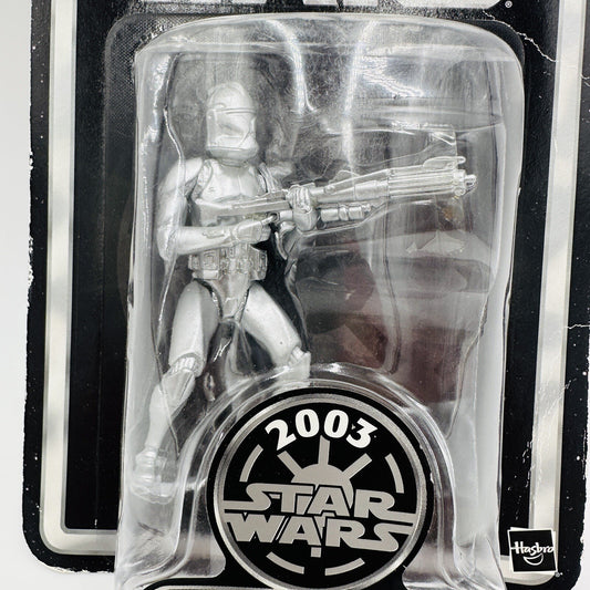 Star Wars Action Figure Silver Anniversary Clone Trooper 2003 In Box Collectible