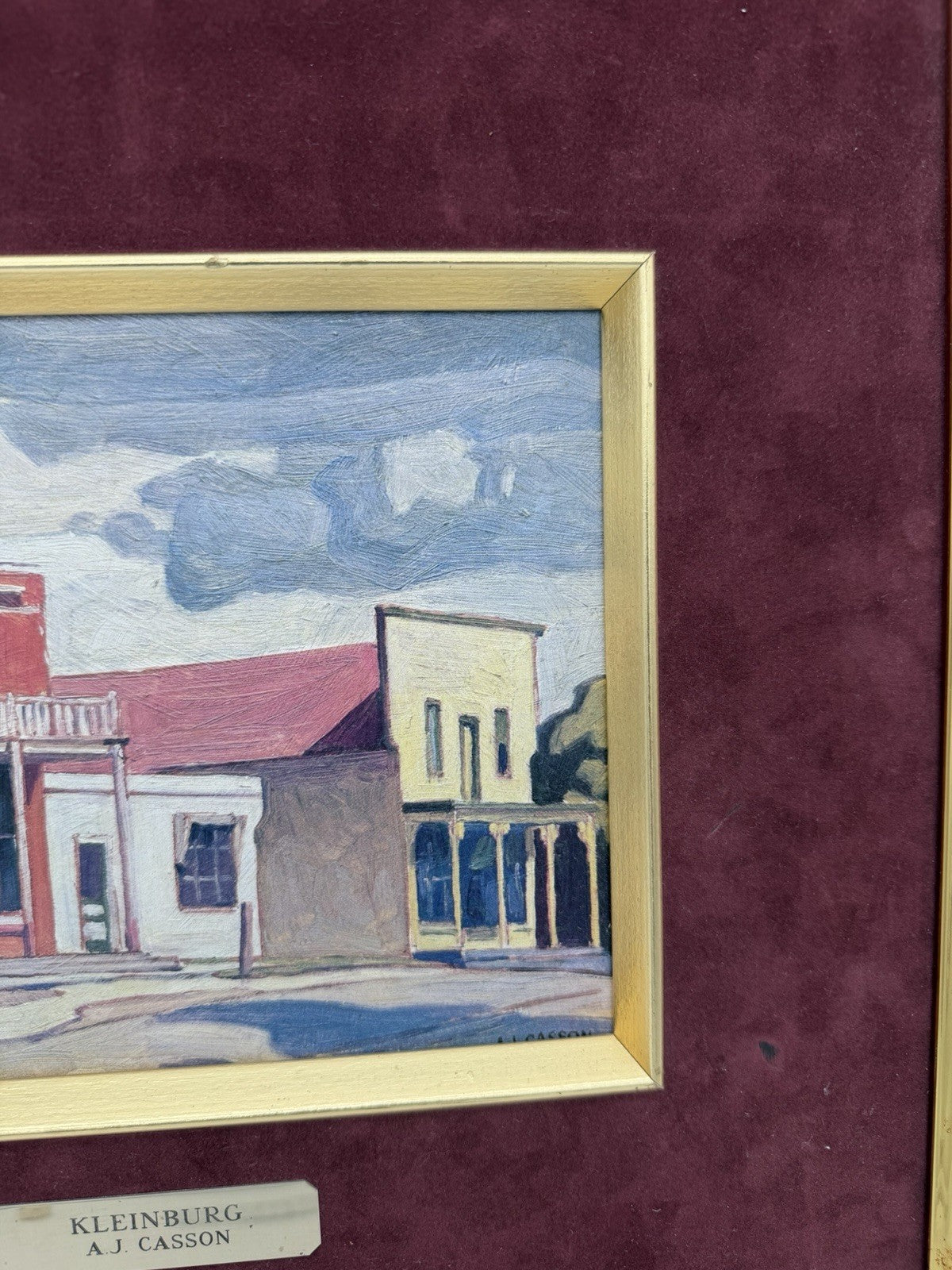Rare Oil painting Kleinburg by Canadian artist A.J. Casson Close To Home Antique
