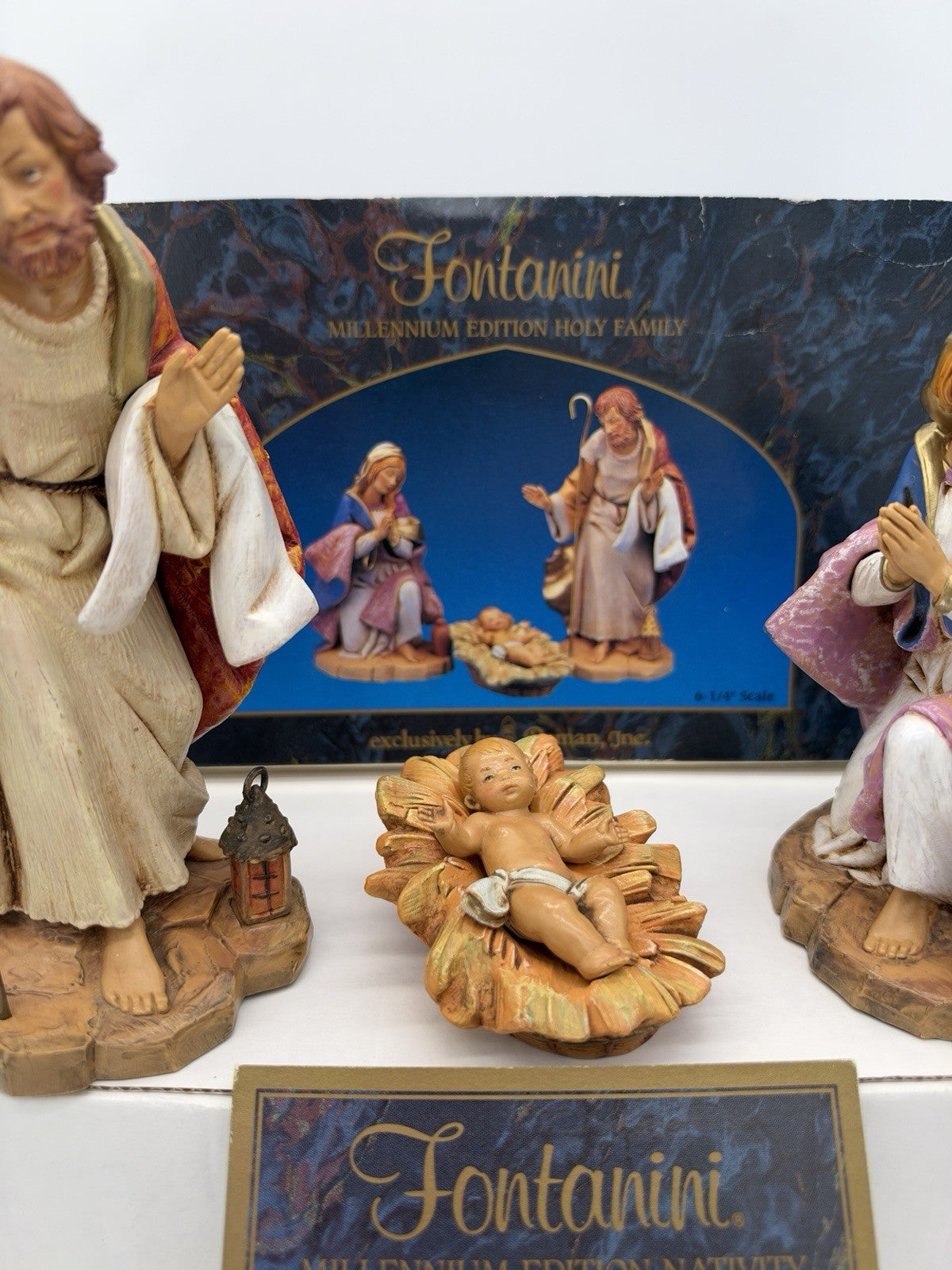 Rare Fontanini millenium edition holy family scale 6-1/4” Nativity 4 PCs Figures
