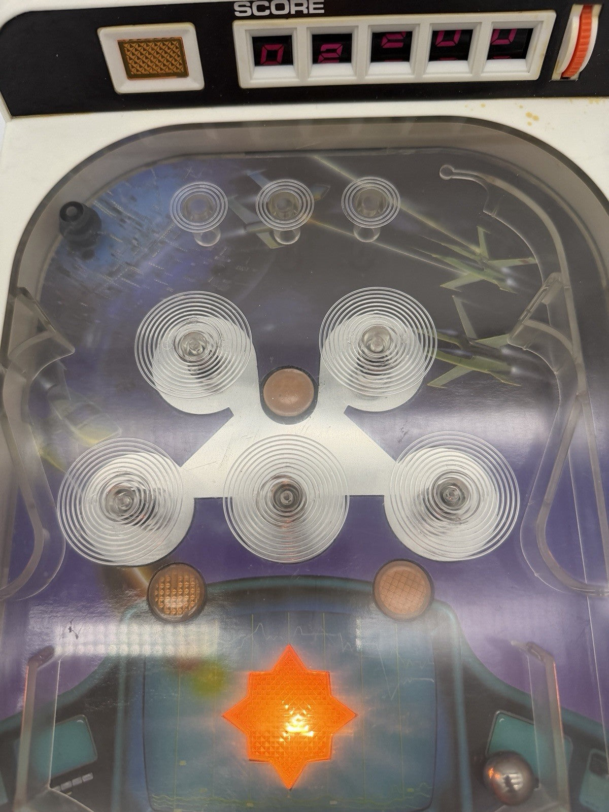 Vintage 1979 TOMY Atomic Arcade Tabletop Pinball Machine Working