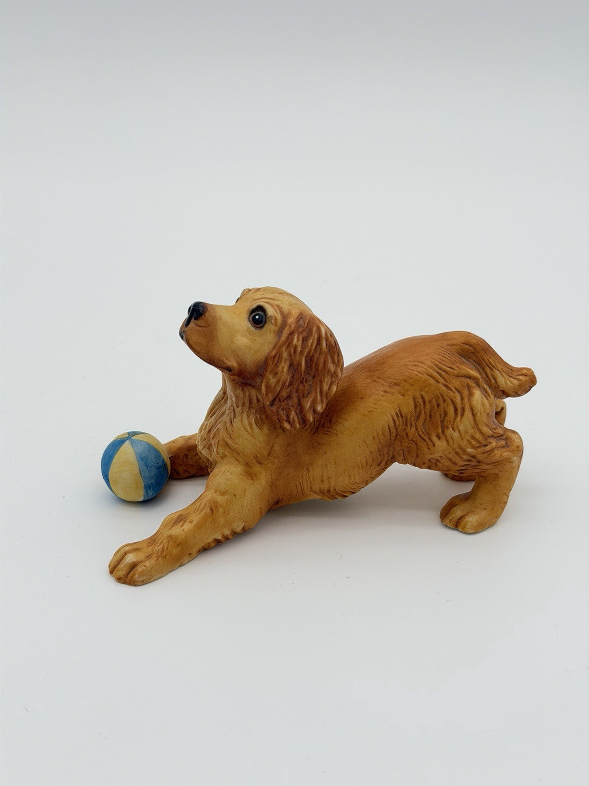 Franklin Mint Porcelain COCKER SPANIEL Dog Figurine Painted Vintage
