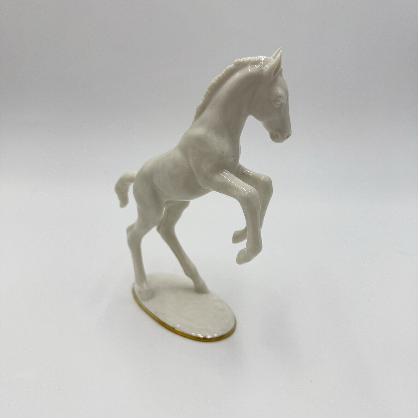 Hutschenreuther Leaping Foal White Porcelain Horse Figurine by Max Fritz 1940