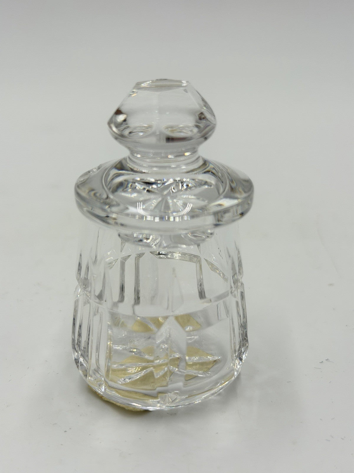 Waterford Crystal Mustard Pot with Lid Condiment Jar Ireland Vintage Retired