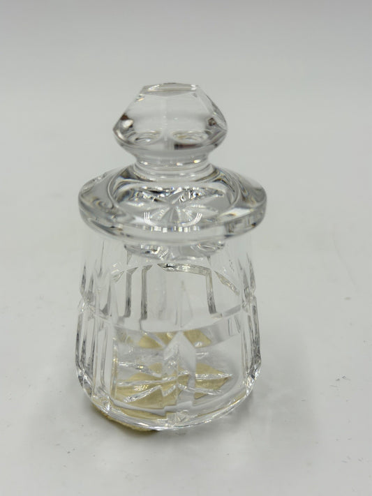 Waterford Crystal Mustard Pot with Lid Condiment Jar Ireland Vintage Retired