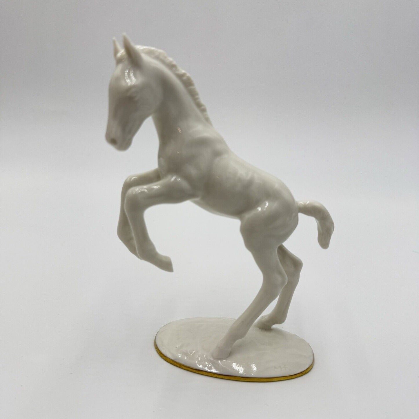 Hutschenreuther Leaping Foal White Porcelain Horse Figurine by Max Fritz 1940