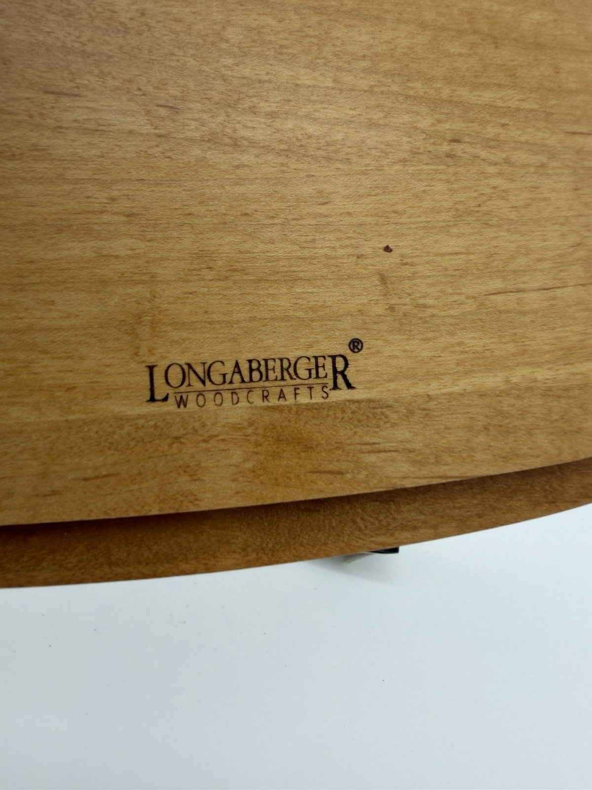 Vintage 1999 Longaberger Recipe Wood Woven  Basket w/Lid Plastic Insert Natural