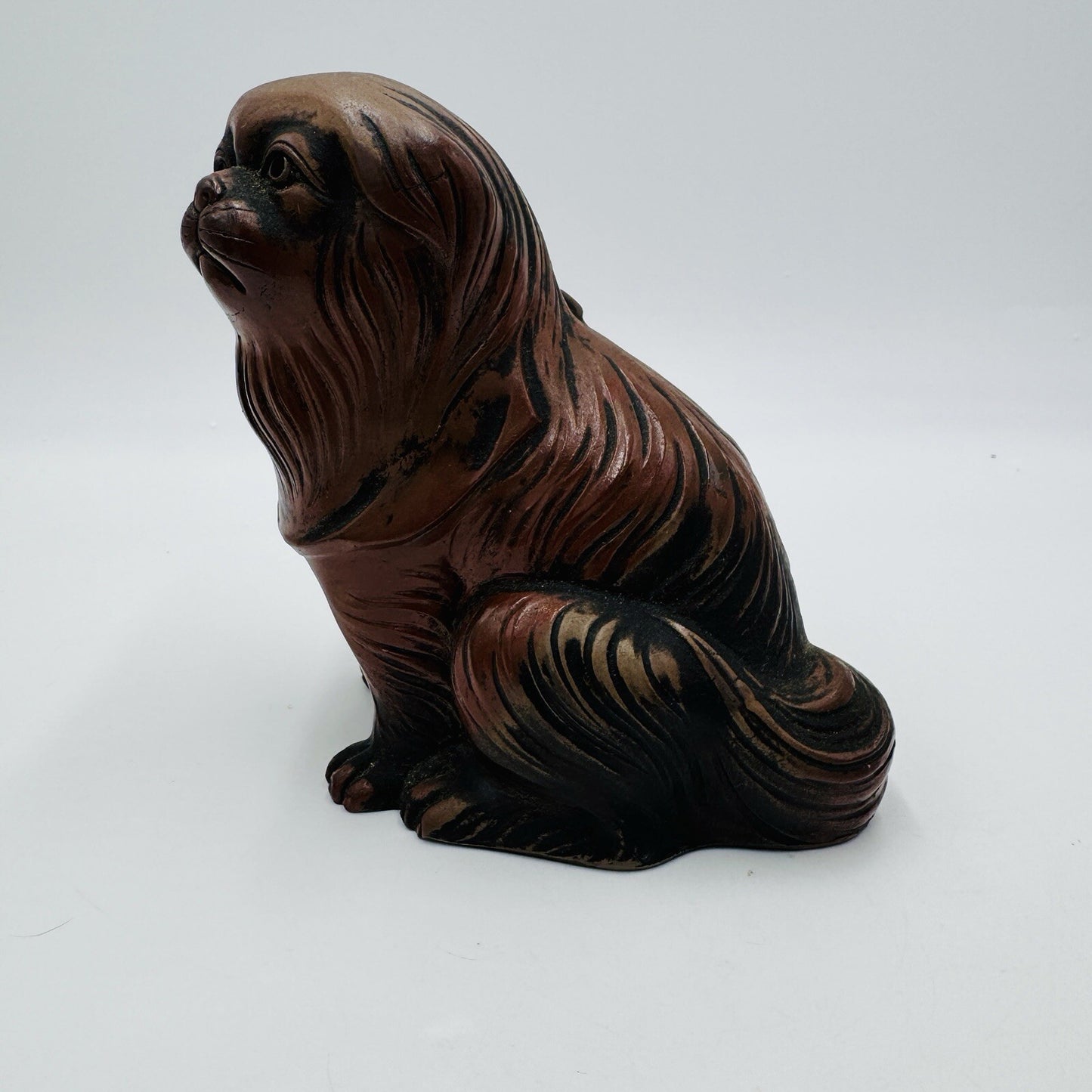 Antique Bizen ware Pottery Okimono Sculpture Chin-Inu Dog Figurine Japanese