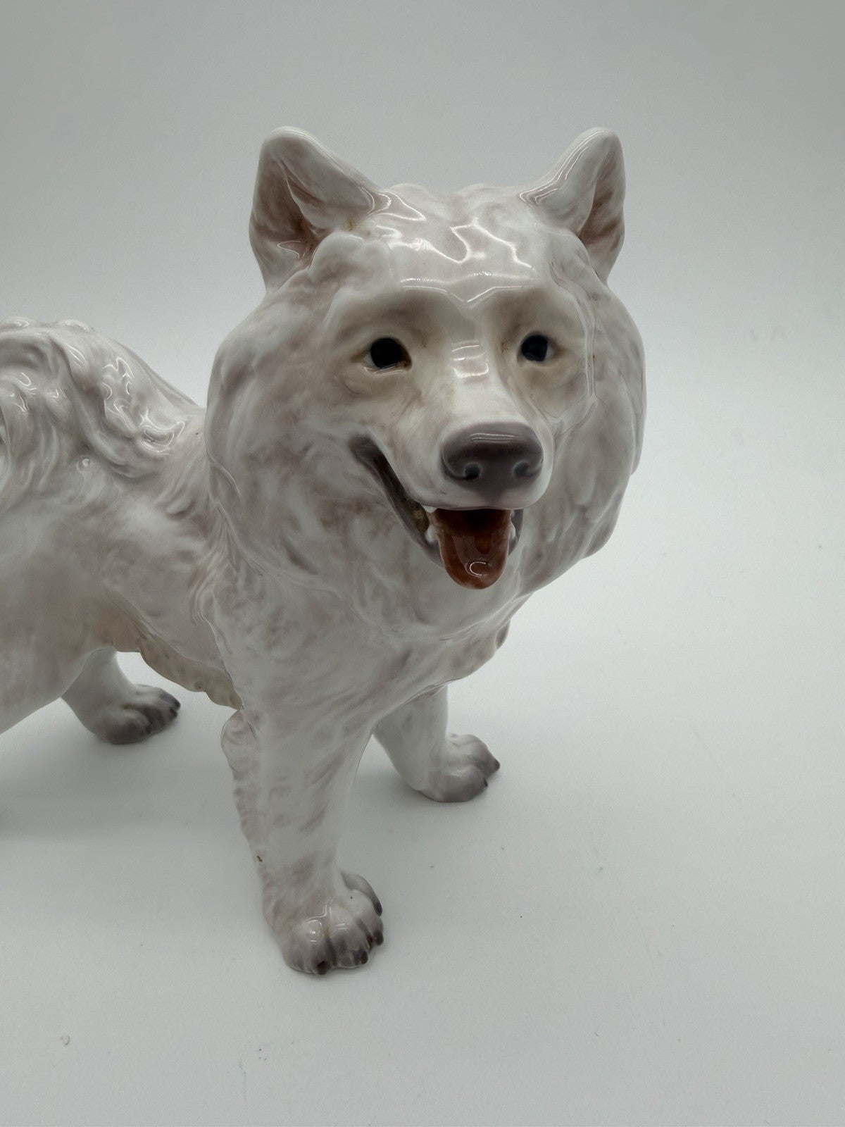 Dahl Jensen Denmark Porcelain Greenland Hound Dog Figurine No. 1082 Vintage
