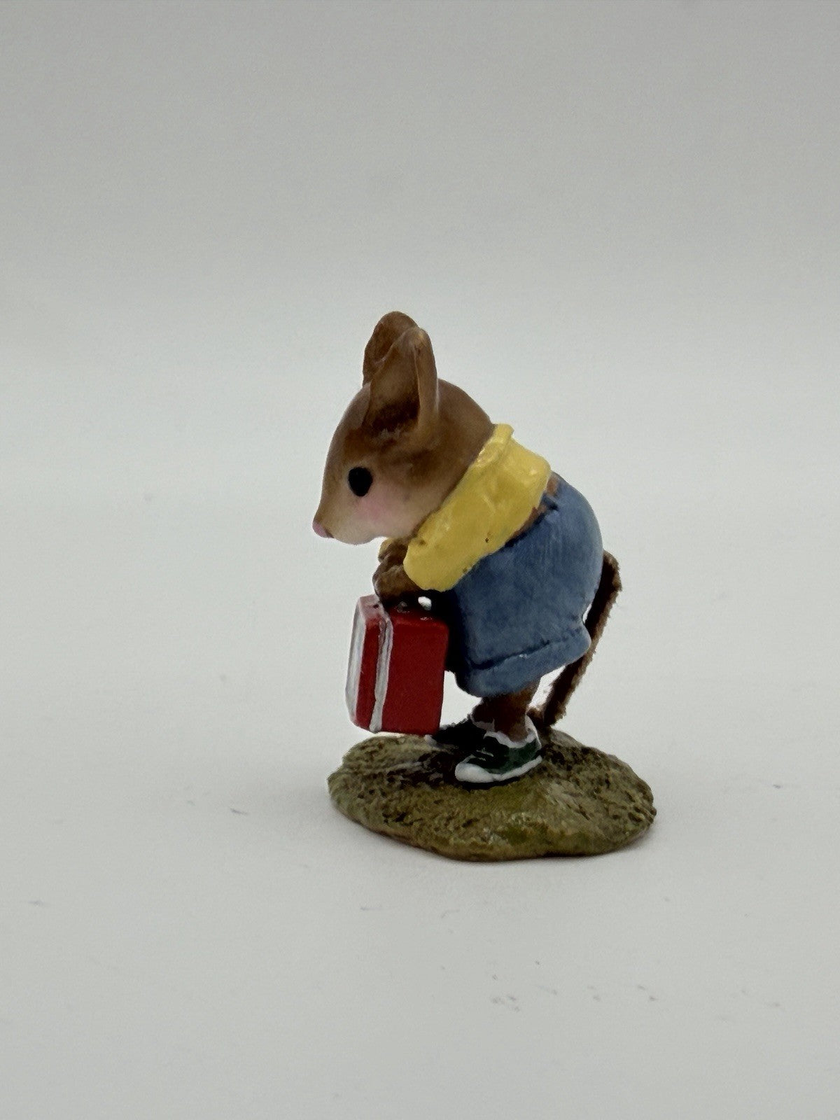 Wee Forest Folk M-347a His New Lunch Box Mice Miniature Figurine 1”H Vtg Rare