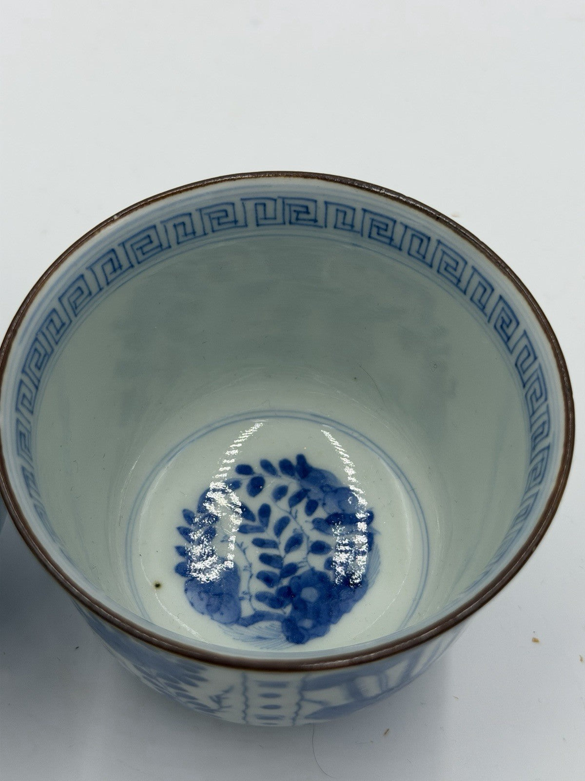 Qing Dynasty 19th  Jingdezhen folk kiln blue & white porcelain teacups