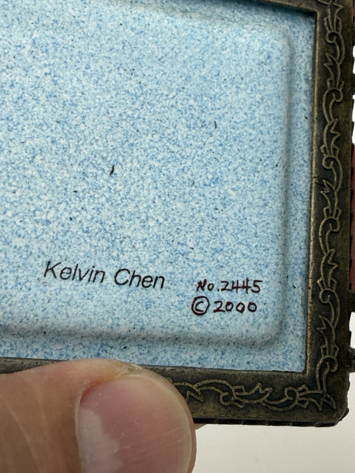 Kelvin Chen Enamel Painted Van Gogh Starry Night trinket Box Signed & COA
